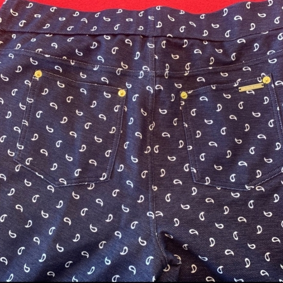 Michael Kors paisley print stretch ankle pants - Picture 2 of 6